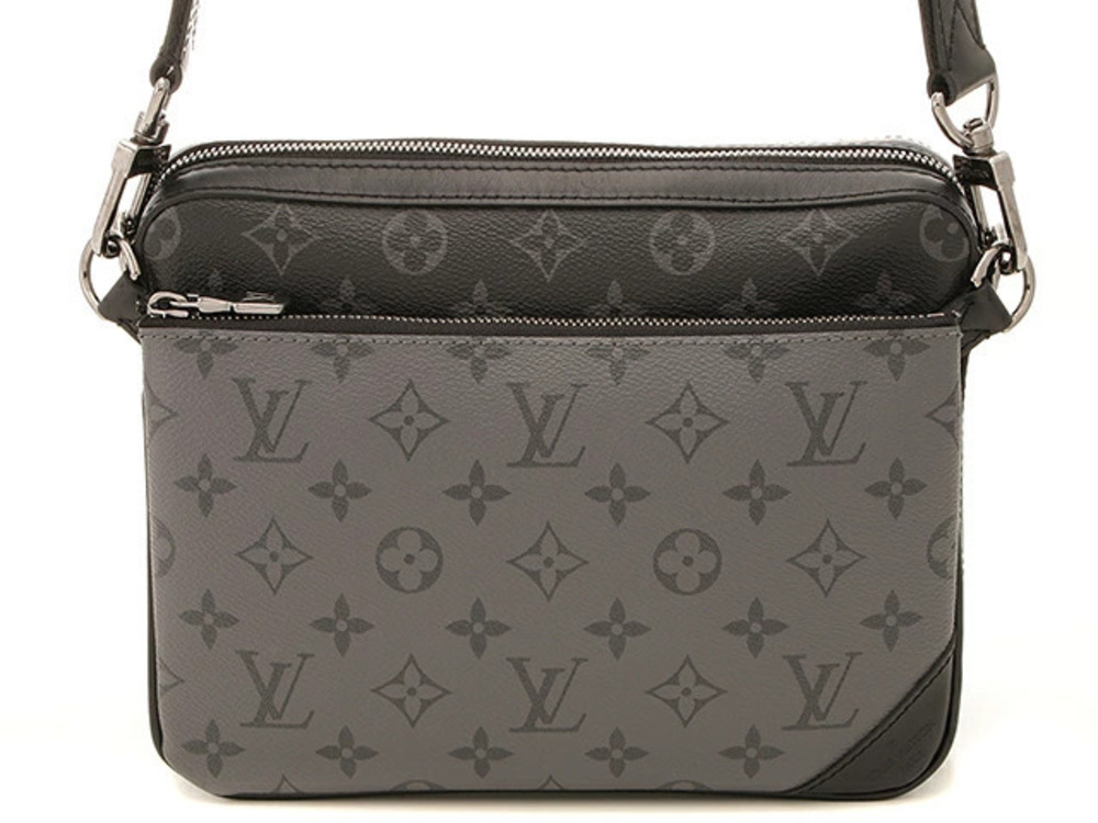LOUIS VUITTON Trio Messenger Monogram Eclipse Black Reverse